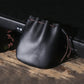 Vintage Cowhide Drawstring Bundle Wallet - Genuine Leather Wallet That Also Holds Your Dreams