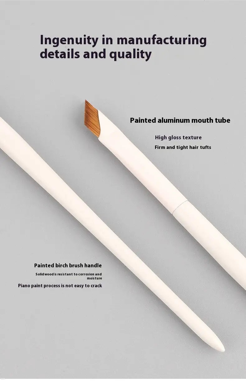 Instrument de machiaj cu fibră vegană cu perie vegană cu pensulă flată cu geantă