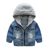 Boys And Children Washed Soft Denim Jacket - Blue