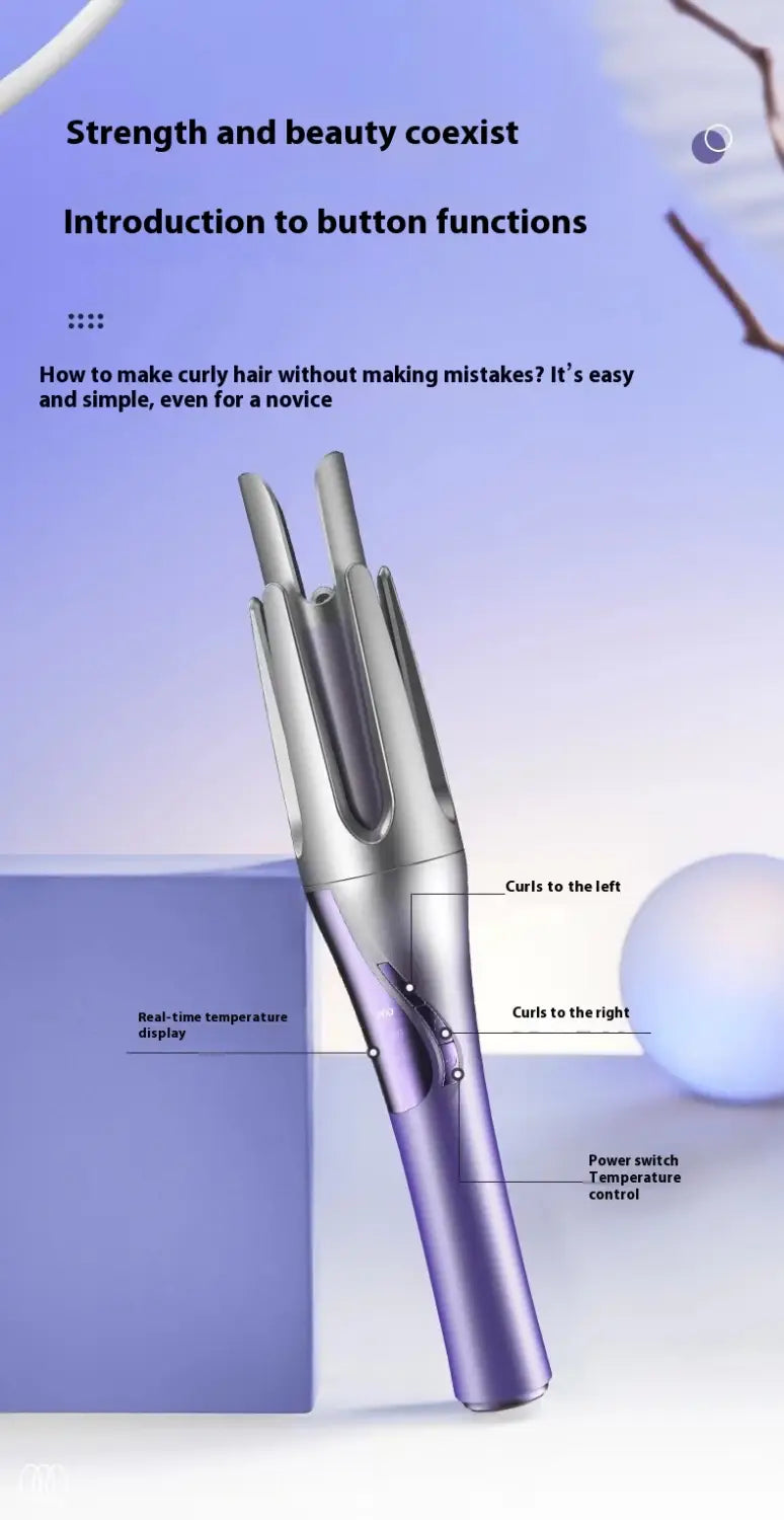 Wireless 32mm Automatic Hair Curler with Lithium Battery and Versatile Design