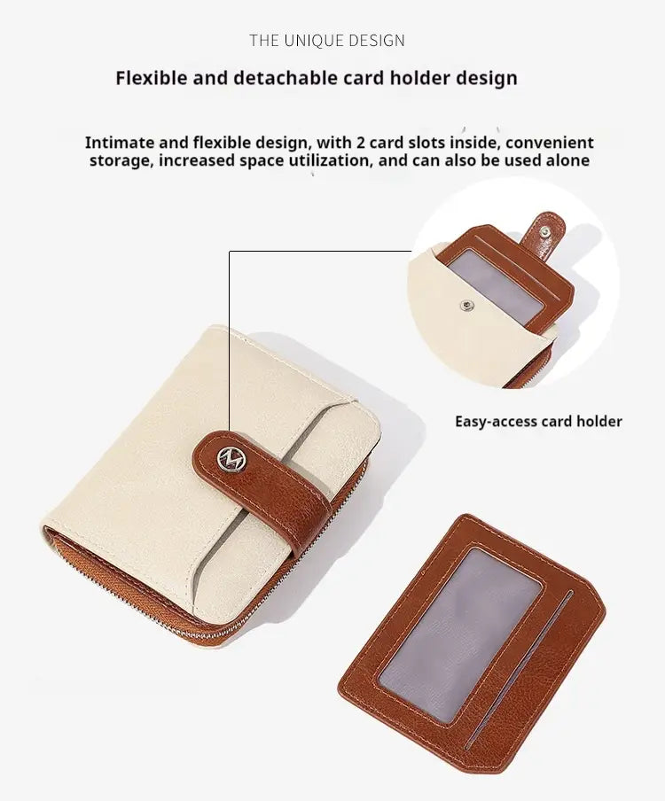 Bőr Nők pénztárcája több színválasztékkal és kártya tárolással