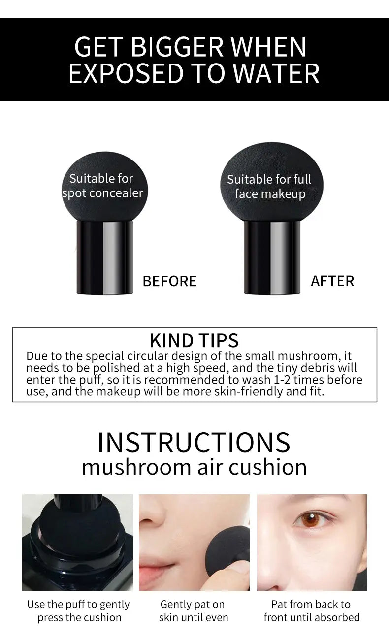 Waterproof Concealer Air Cushion for Oil Control and Instant Discoloration Cover