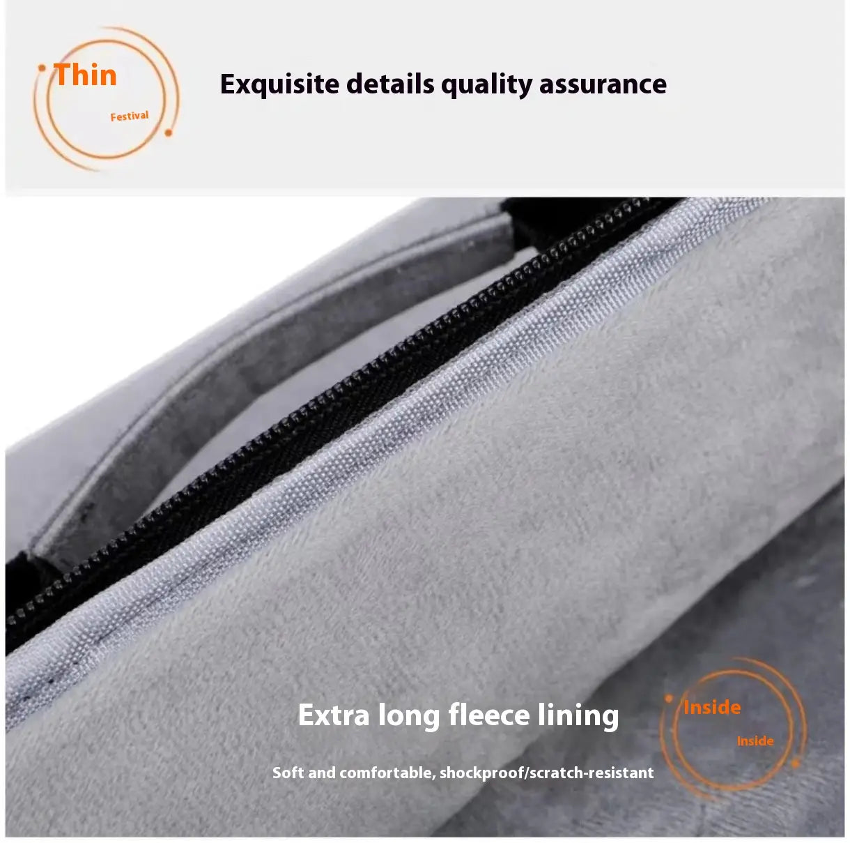 Gray Oxford Laptop Bag with Breathable Polyester Lining and Sewing Thread