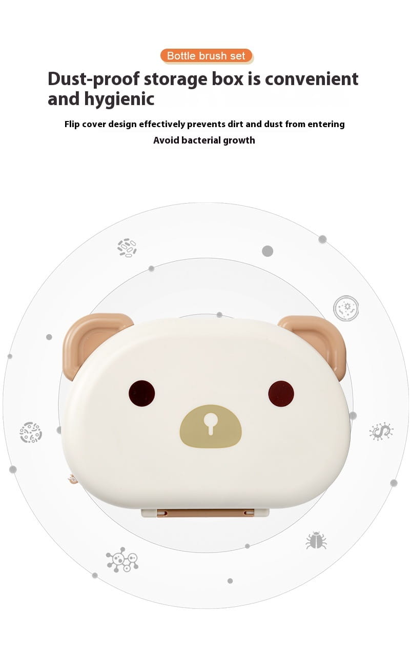 United States Milk Coffee White Fragrant Purple Brush Set Portable Bottle Cleaner