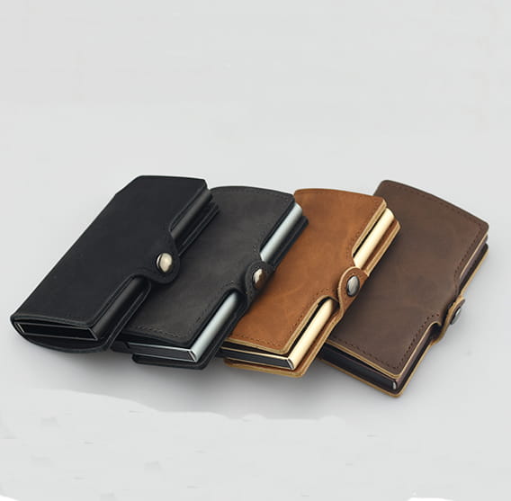 Premium PU Aluminum Alloy Card Holder for United States and CHF Travelers
