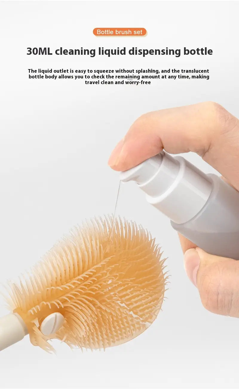United States Milk Coffee White Fragrant Purple Brush Set Portable Bottle Cleaner