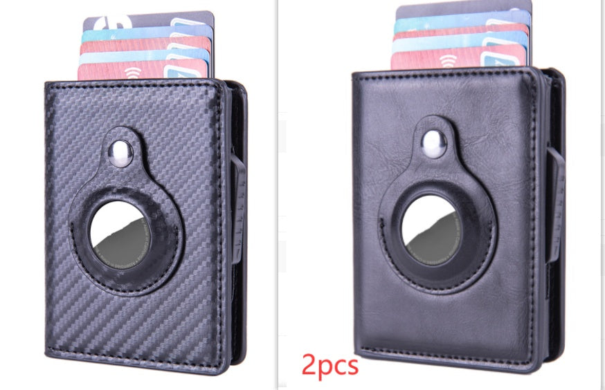 Automatic Card Wallet Card Case Card Holder Anti-lost - Lose Cards No More with Crazy Horse Card Holder