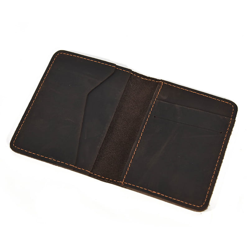 Leather Money Clip Wallet with ID Slot and Concealed Pocket in the United States