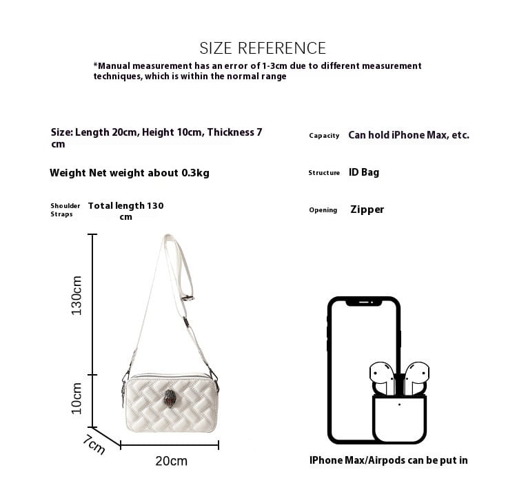 Wide Shoulder Strap Crossbody Bag with Eagle for Daily