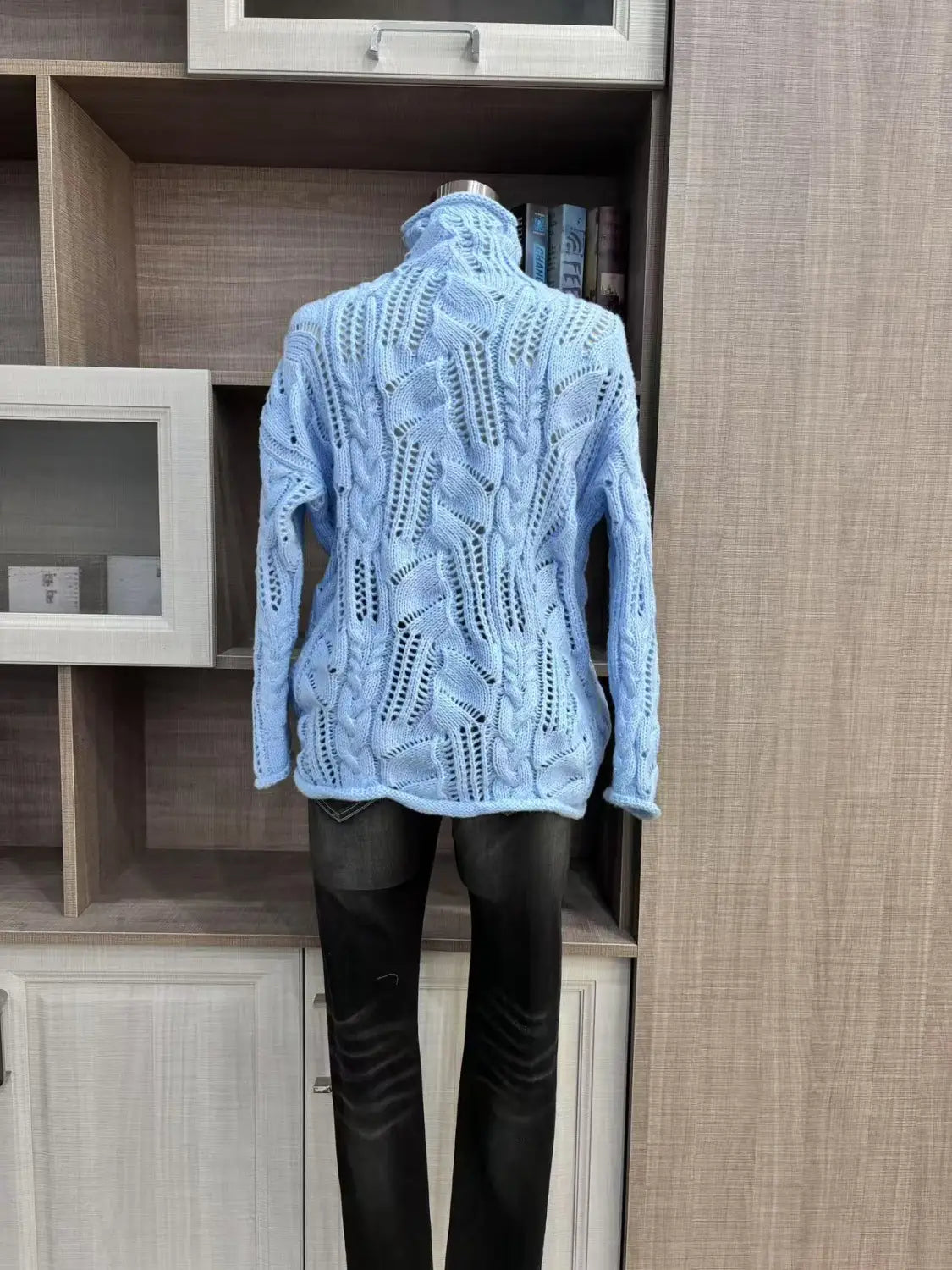 3D mintázatú gyapjúkeverék pulóver pulóver több színű és méretű nők számára