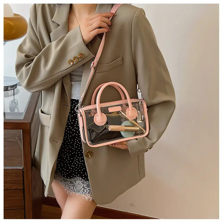 Liten plastreisekoffer Skulderveske for kvinner barn håndbagasje 23cm