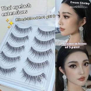 Glue-Free 5D Mink Eyelashes in Various Rows for False the United States