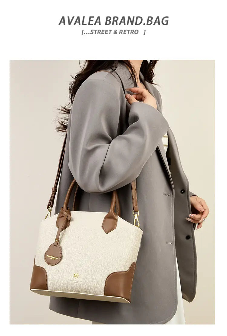 Versatile Retro Minimalist Crossbody Bag in Polyester with Sandwiched Pocket