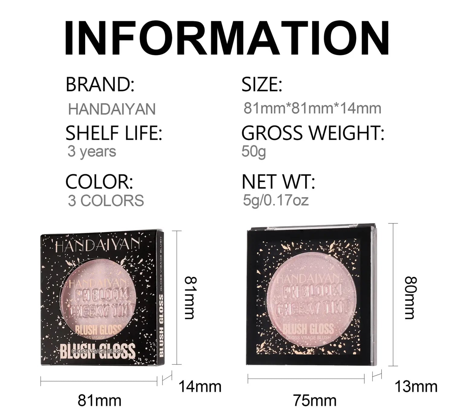 Universal Blush Net 5g Cream Lip Cheek Pearlescent Monochrome Colors