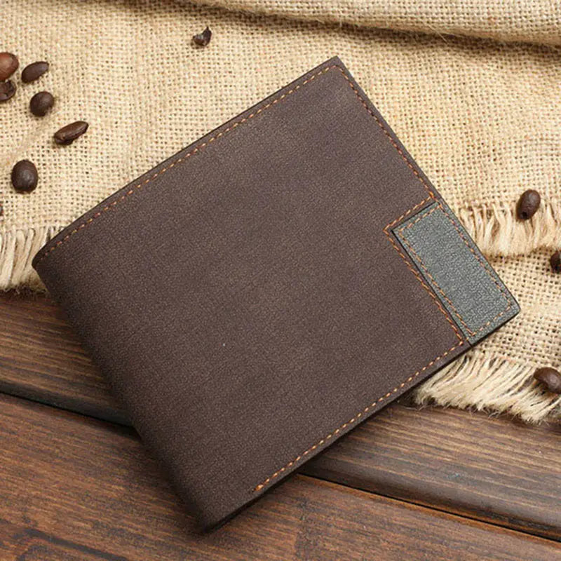 Customized PU Leather Coin Purse for Men in Gray Brown Dark Black