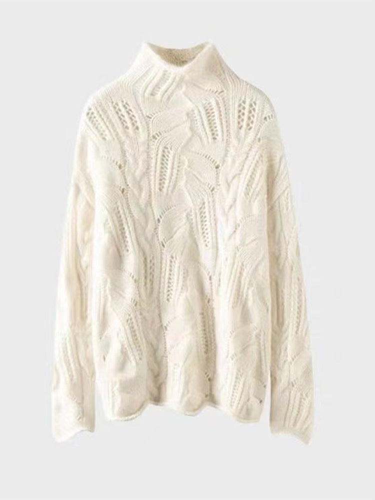 3D Pattern Wool Blend Pullover Sweater for Women in Multiple Colors and Sizes - Womens Teleplus