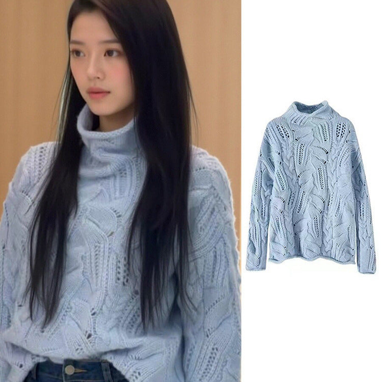 3D Pattern Wool Blend Pullover Sweater for Women in Multiple Colors and Sizes - Womens Teleplus