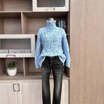 3D Pattern Wool Blend Pullover Sweater for Women in Multiple Colors and Sizes - Womens Teleplus