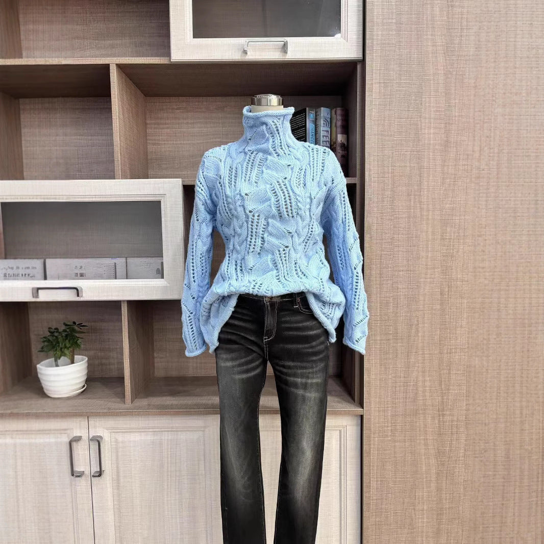 3D Pattern Wool Blend Pullover Sweater for Women in Multiple Colors and Sizes - Womens Teleplus