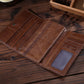 First Layer Leather Wallet Long Vintage Oil Wax - Vintage Leather Wallet for All Wallet Warriors