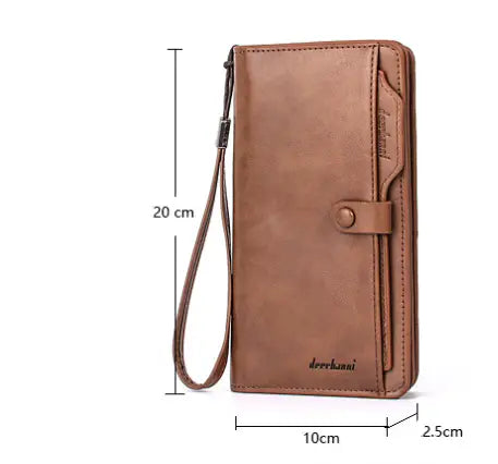 PU Leather Wallet with Money Clip and ID Card Slot for United States CHF Transactions