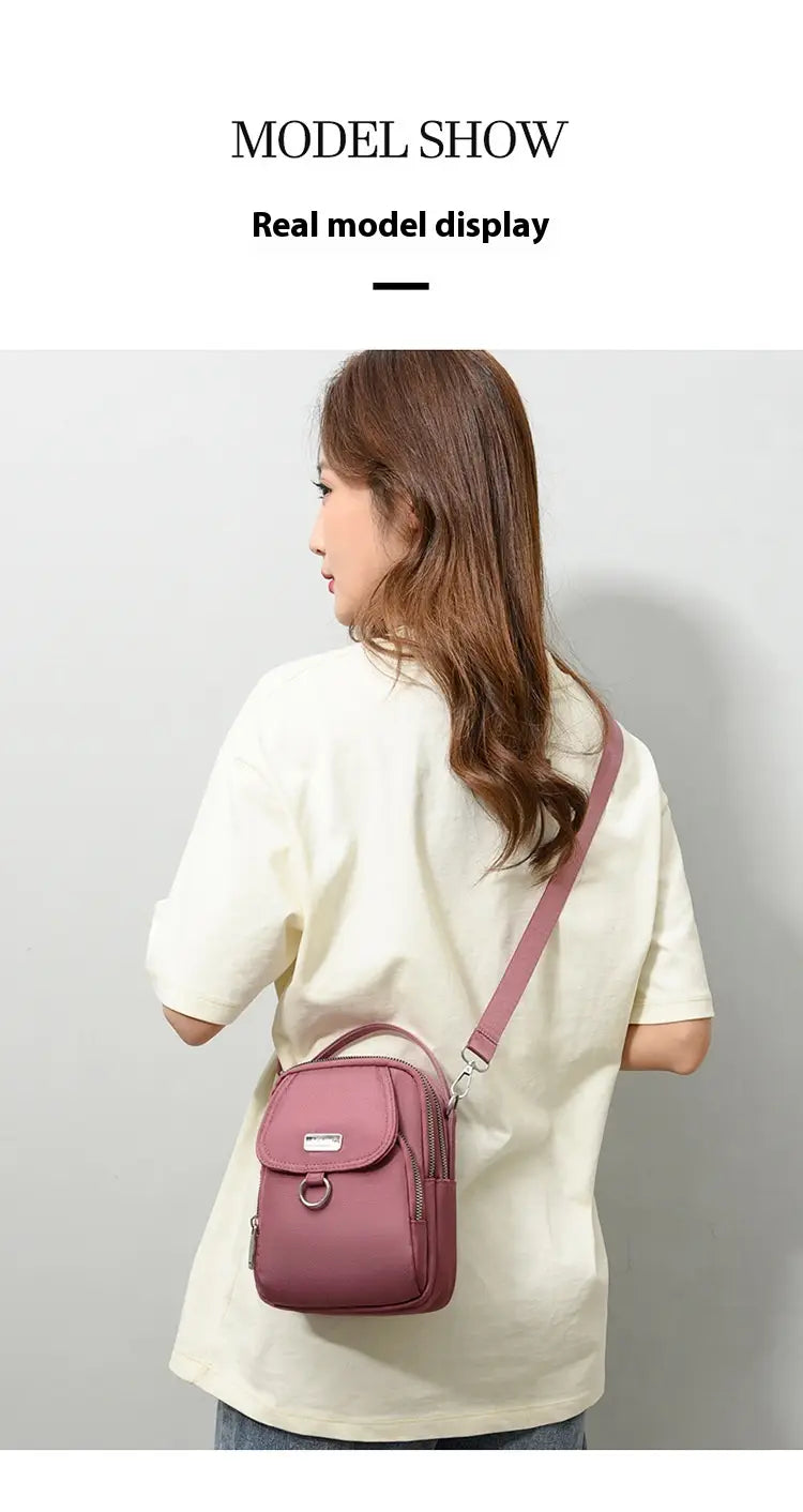 Lightweight Shoulder Messenger Bag with Versatile Pouches and Colorful Design