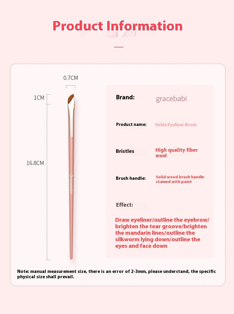 Sickle Eyeliner Brush Soft Eye Blooming Blush Makeup Tool