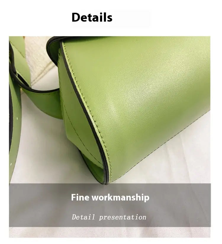 Milky White Cylinder Pu axelväska Justerbar remmulti-färghandväska