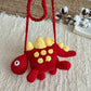 Little Dinosaur Woolen Yarn Bag Hand Crocheted