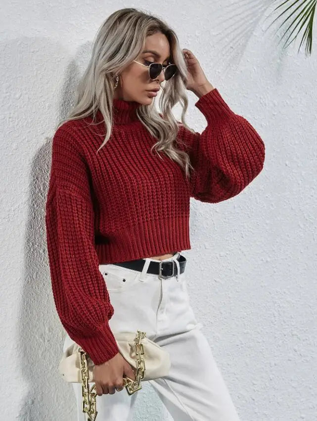 Slank passform akryl genser