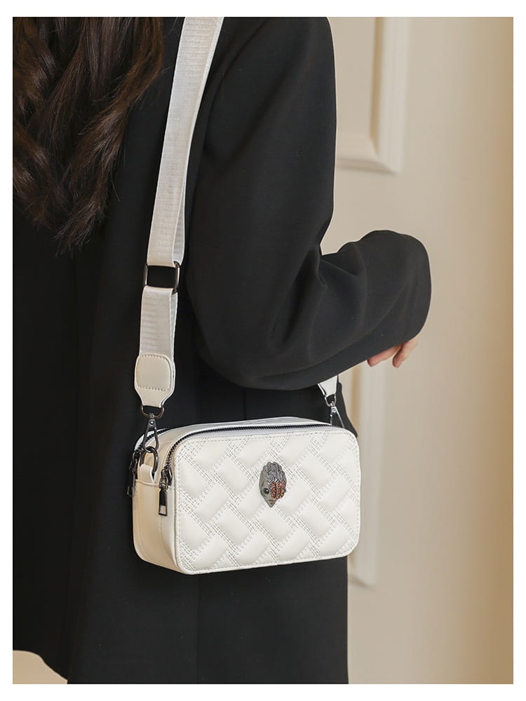 Wide Shoulder Strap Crossbody Bag with Eagle for Daily