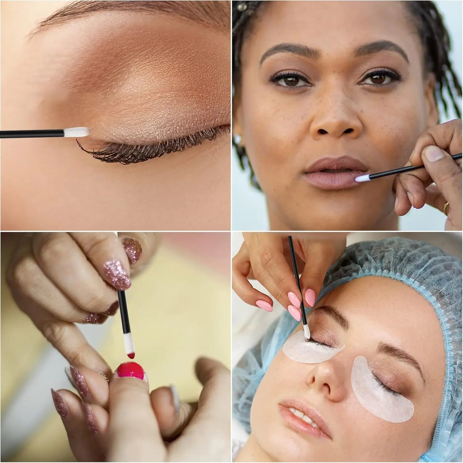 Disposable Lip Wands Soft Flocked Applicators for Gloss and Makeup