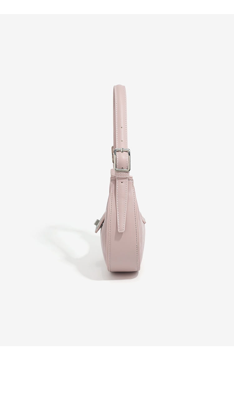 Pink Black Milky White Soft PU Saddle Shoulder Messenger Bag