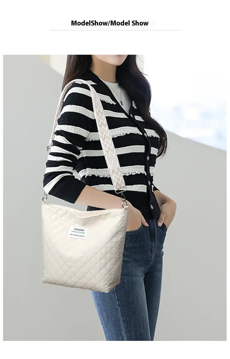 Oxford-Stoffkreuzbody-Umhängetasche mit Zipper mehrfarbiger Reiseboten