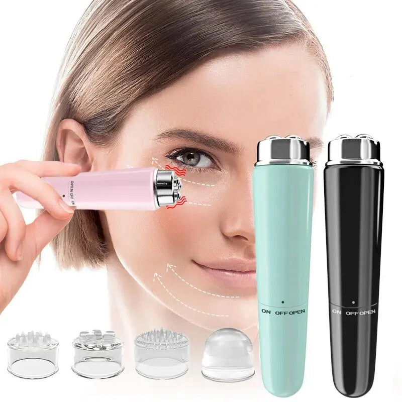 Electric Facial Massager Eye Beauty Instrument with Ultrasonic Vibration in Multiple Colors - Revitalize Your Eyes