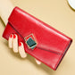 Women’s Long Fashion Large-capacity Genuine Leather Wallet - Cowhide Anti-Theft Wallet for the Stylish Hoarder