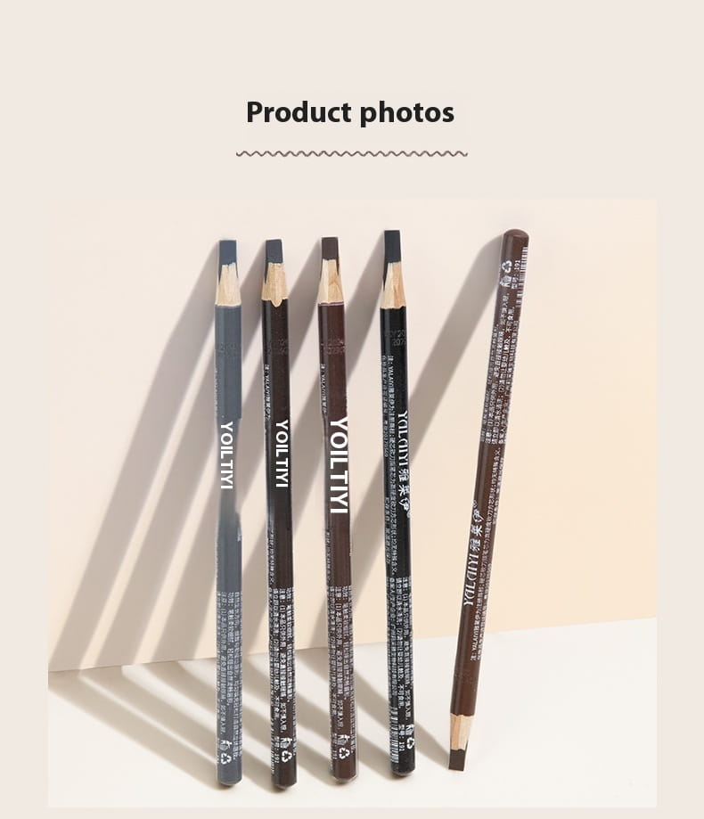 Eyebrow Pencil in Gray Brown Black for Precise Brows Makeup