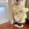 Children's Clothing, Children's Long Fur Zipper Coat, Plus Velvet, Boys' Cotton-padded Clothes - Beige