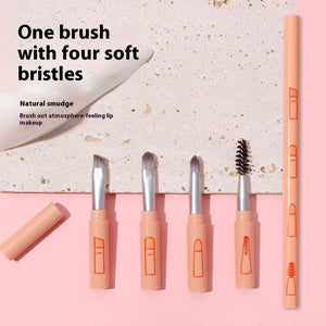 Multifunctional All-aluminum Tube Four-cut Makeup Brush Makeup Tools