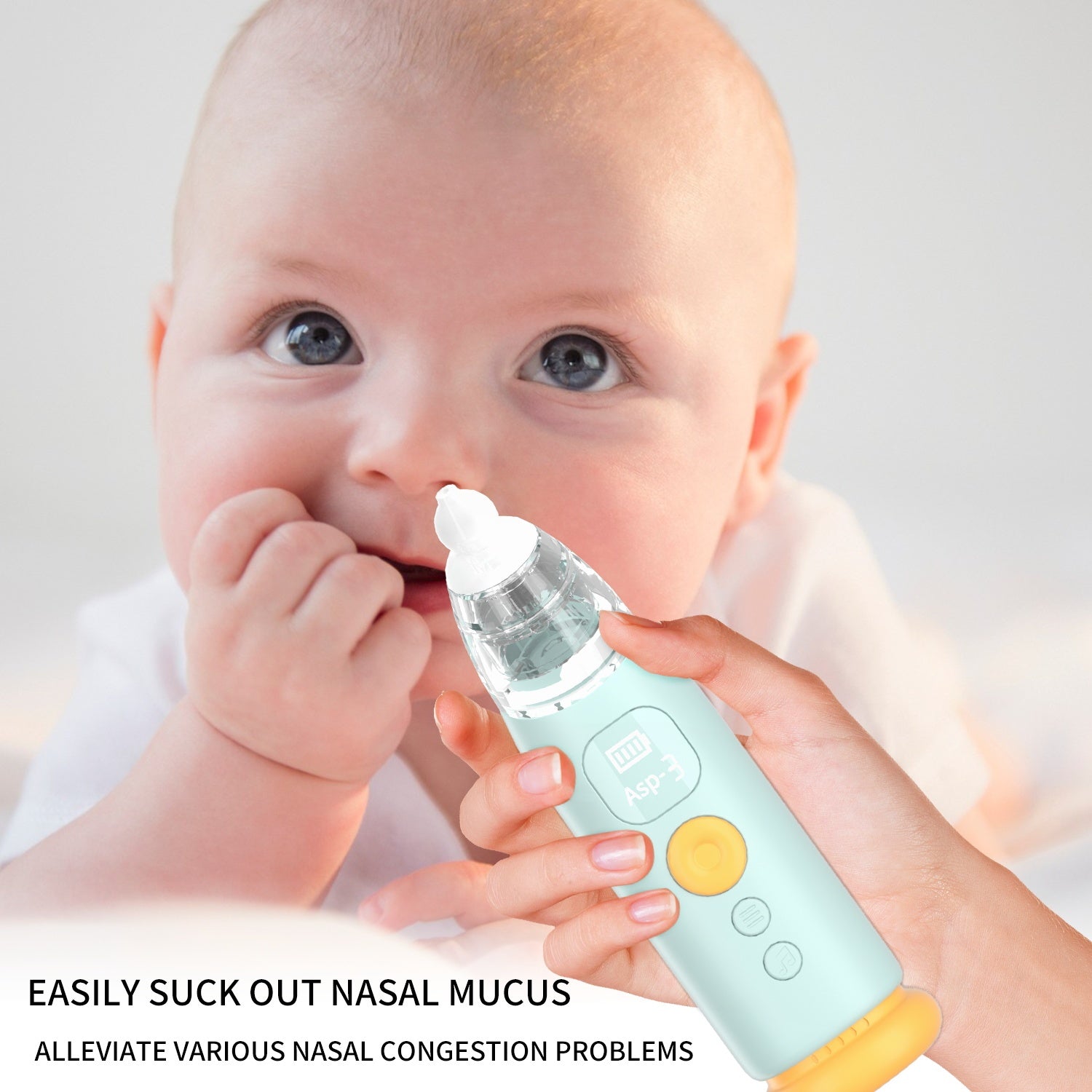 Baby Nasal Aspirator Electric Household Nasal Suction Device Removable Cleaning Three-gear Suction For Multi-age Babies