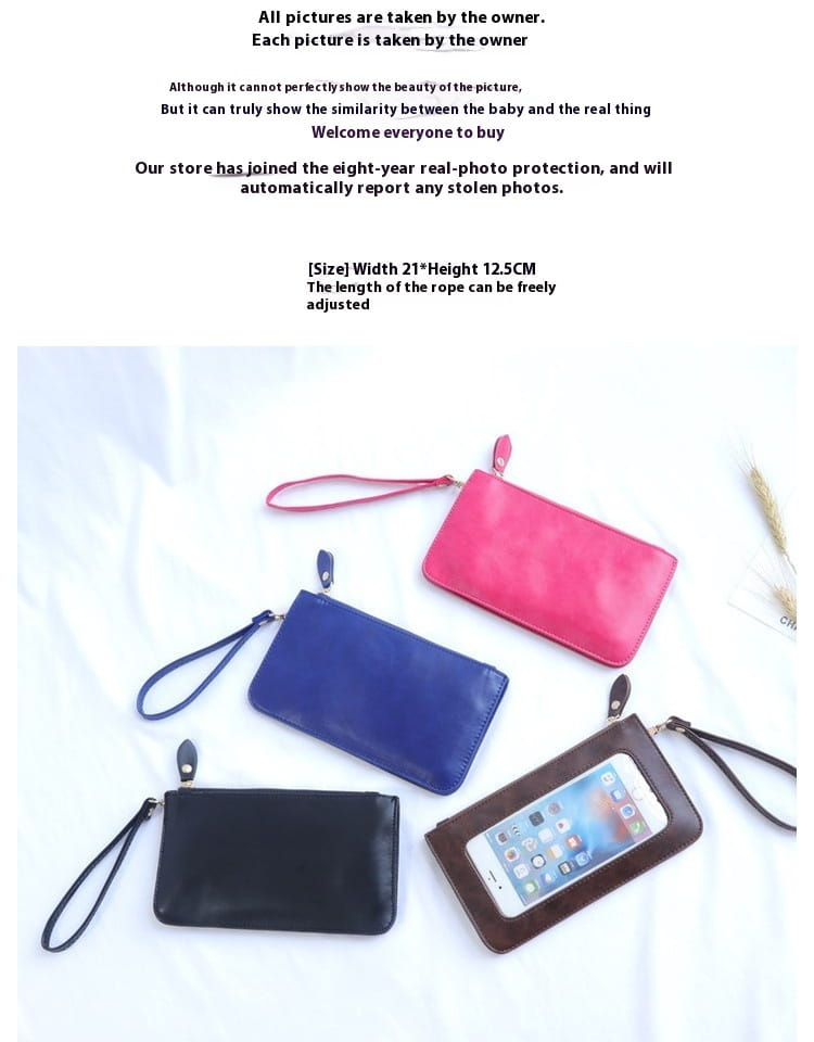 PU vooder mustsinisega roosiga punane pruun koos tõmblukuga sisetaskutega