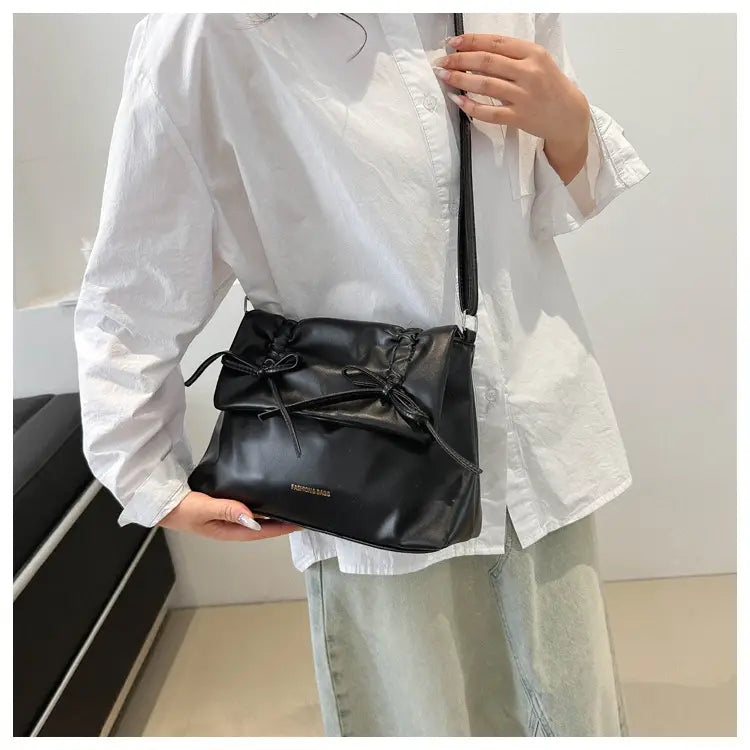 Sac à bandoulière en cuir PU avec plusieurs poches pour femmes et filles