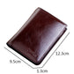 Men’s Wallet Short Zipper Buckle Oil Wax Leather - Zipper Buckle Leather Wallet for the Stylishly Organized