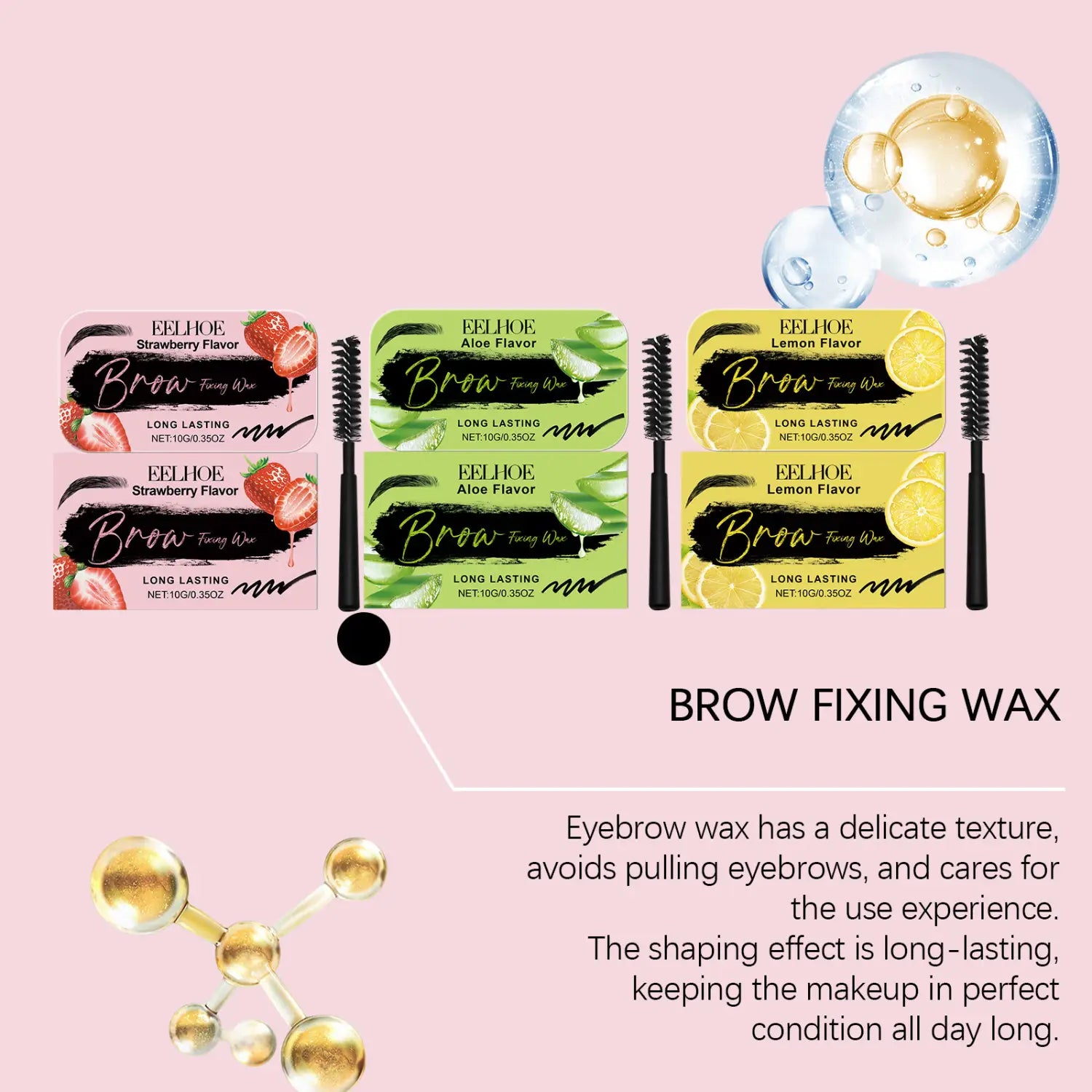 Eyebrow Modeling Wax for Shaping Lasting Makeup 10g with Flavors