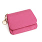 Solid Color Women’s Fashion Zipper Coin Purse - Solid Color Wallets with Round Tag for Stylish Women