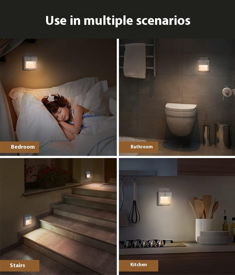 Automatic Induction Eye Light with Human Body Sensing European and American Plugs