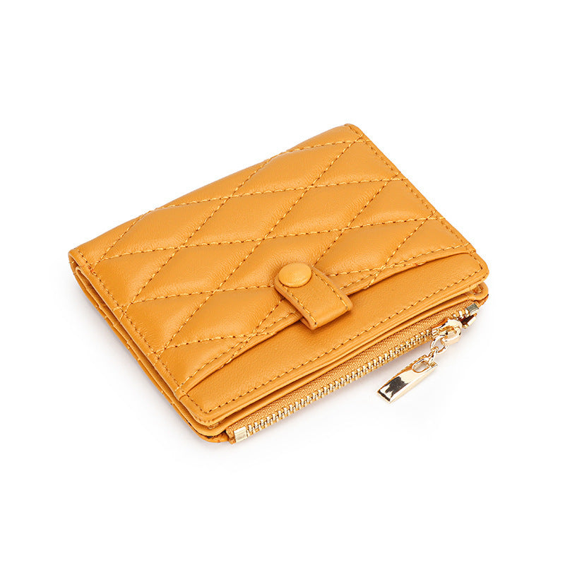 Sheepskin Short Purse Women’s Card Bag Ringer Pocket Fold In Half - Sheepskin Card Bag for Ladies Who Love Style and Fun