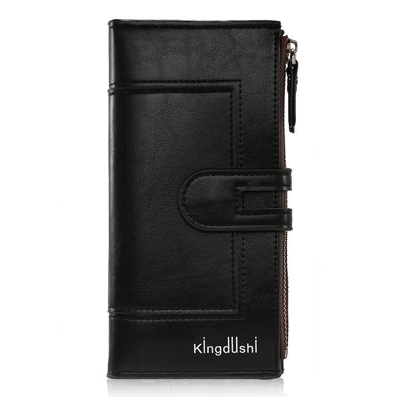 Women’s Wallet Long Two-fold Zipper Plain