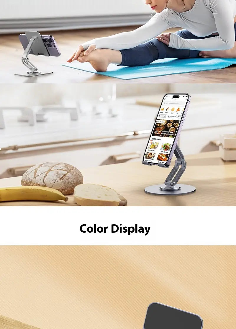 Aluminum Alloy Mobile Phone Desktop Bracket with Rotation Telescopic Adjustment