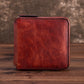 Solid Color Short Cowhide Hand-rub Color Wallet - Solid Color Wallet for Colorful Cowhide Loving Ladies